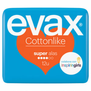 174530 - COMPRESAS EVAX COTTONLIKE SUPER CON ALAS 12 UDS